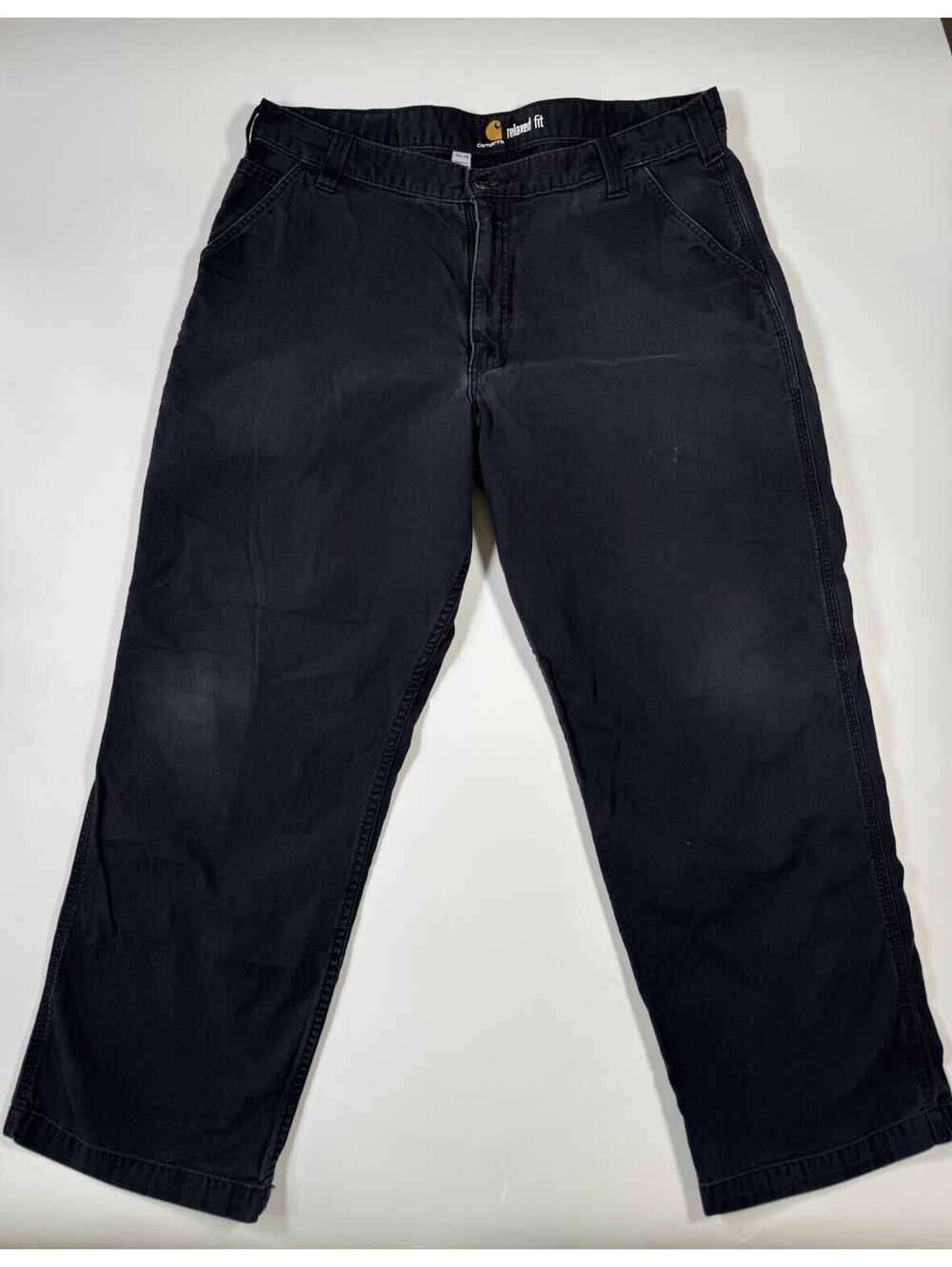 Carhartt 102287 Relaxed Fit Pants Men’s 40x30 Black Canvas Carpenter Work
